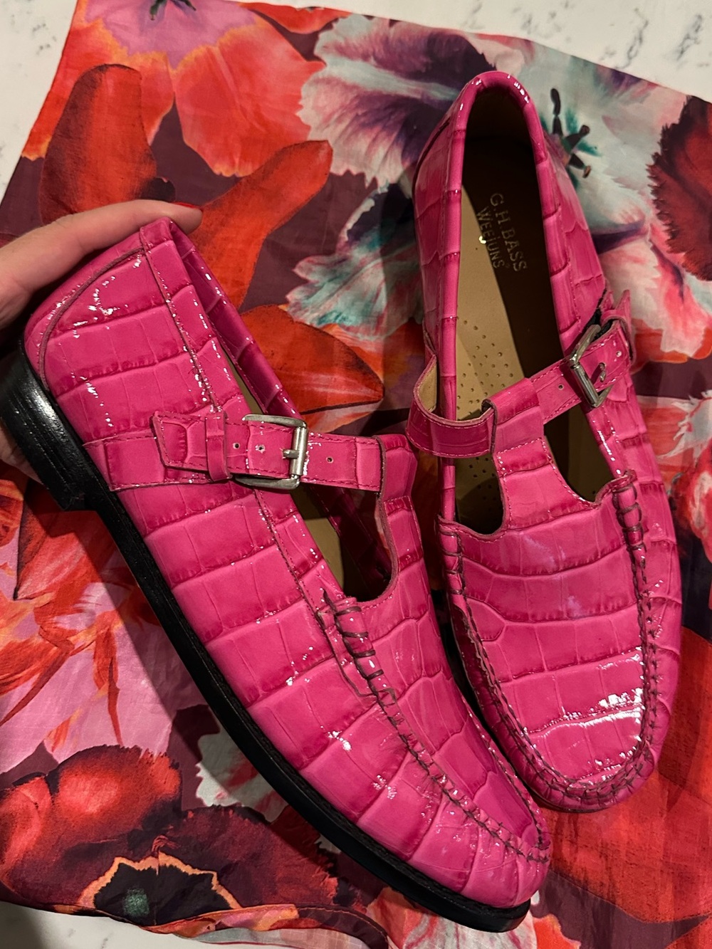 NWT G.H. Bass Mary Jane Weejuns - Pink - Picture 4 of 6